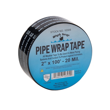 Black Swan Pipe Wrap Tape, 2" X 100Ft, 20 Mil 10305